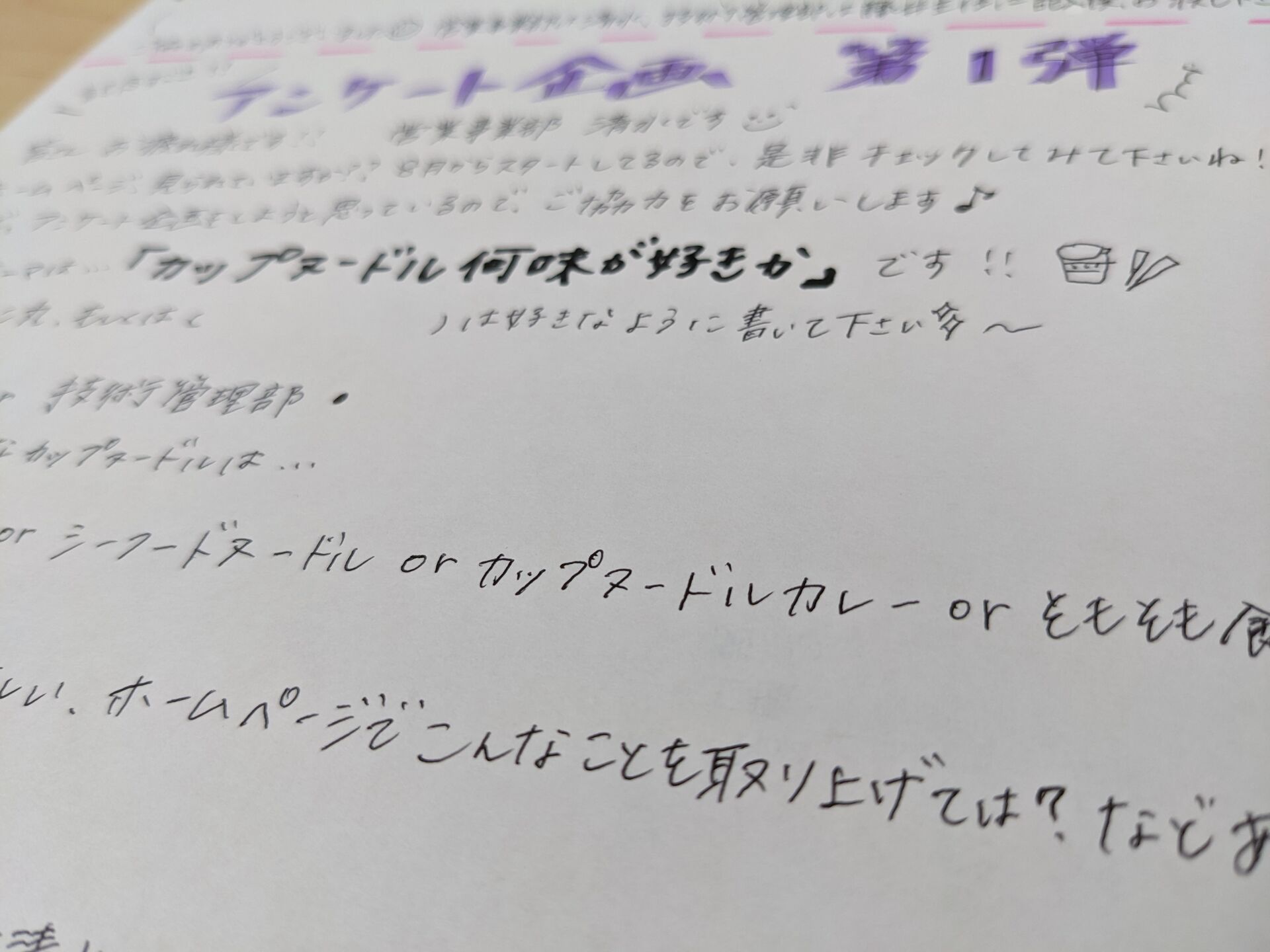 アンケート企画第1弾！結果発表