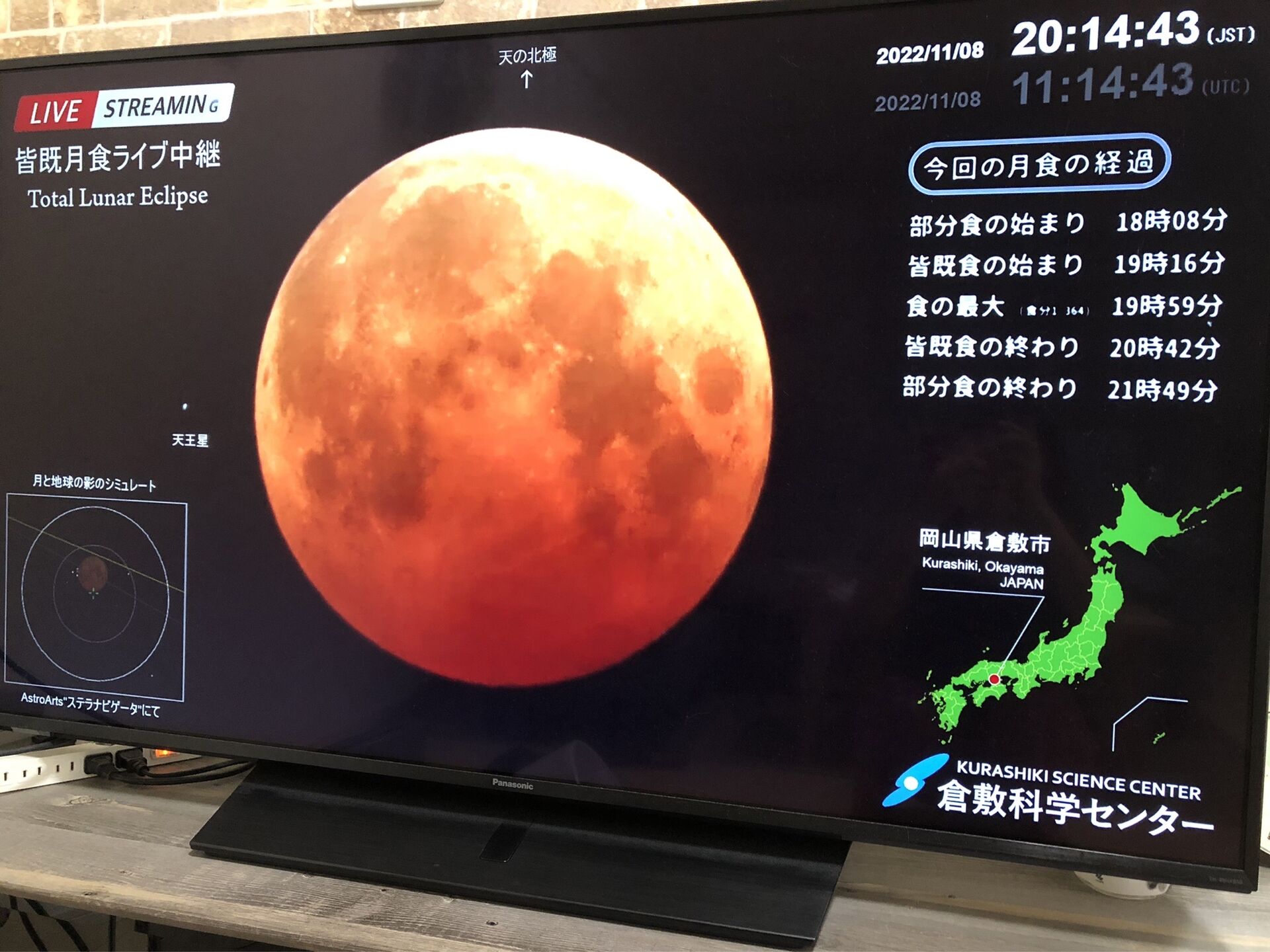 皆既月食＋天王星食