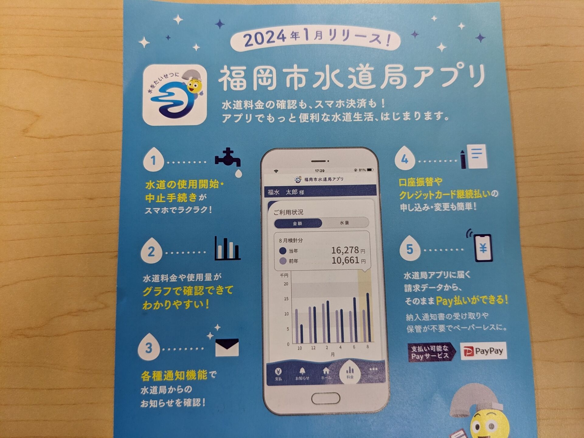 福岡市水道局アプリのススメ